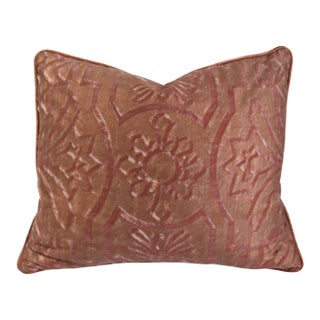 Stunning Designer Italian Mariano Fortuny Altare Feather/Down Pillow For Sale