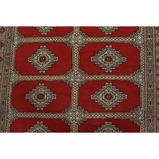 2020s Bokhara Jaldar Rug 4’2” X 6’2” Red Wool Tribal Hand-Knotted Oriental Carpet For Sale - Image 5 of 12