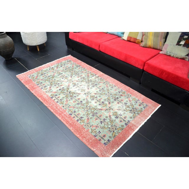 1960s Handmade wool and cotton rug in Turkish Anatolian Carpet, Vintage Area Rug, Turkish Vintage Anatolian Rug, Handmade...