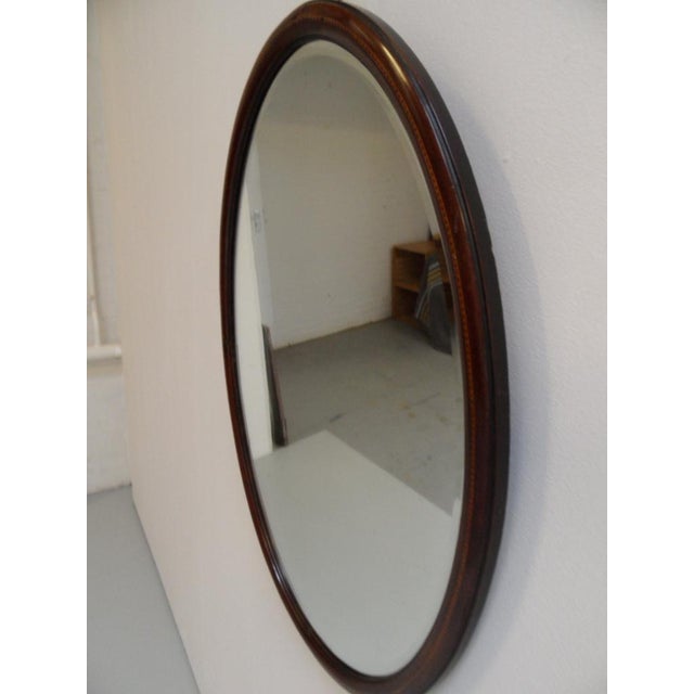 Wood Antique Mirror in Mahogany For Sale - Image 7 of 8