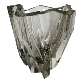 1960s Tapio Wirkkala Iceberg Mold Blown Crystal Vase For Sale