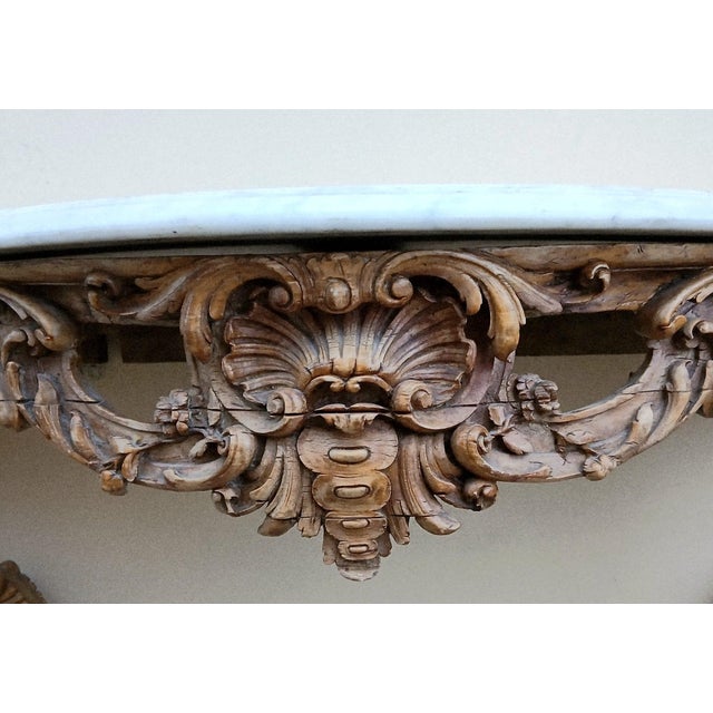 Pickled Louis XV Console Table For Sale - Image 5 of 9