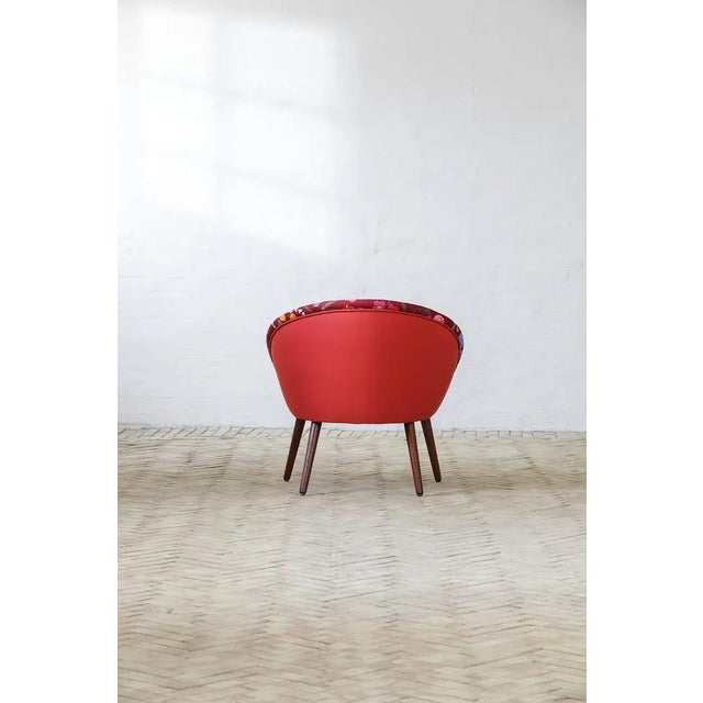 Cocktail Chair with Print by Josef Frank, 1950s For Sale - Image 3 of 5