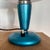 1960s Mid-Century Modern Mushroom Table Lamp in Blue Metal, 1963 For Sale - Image 5 of 12