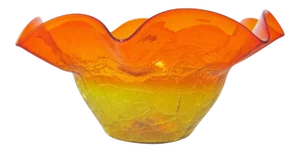 Mid 20th Century Blenko Mid-Century Amberina Glass Bowl