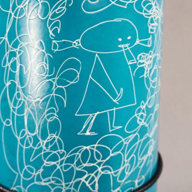 Enamelled Umbrella Stand by Silva Poggibonsi, 1950s For Sale - Image 4 of 8