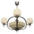 Art Deco Nickel and Cream Glass Chandelier, 1930s For Sale - Image 14 of 14