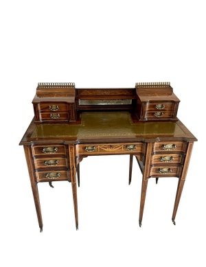 Victorian Freestanding Inlaid Writing Desk from Maple & Co., 1880s
