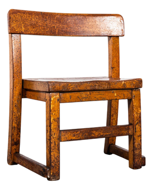 English Childrens Stacking School Chair, 1920s