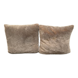 Restoration Hardware Faux Fur Decor Pillow, Pair For Sale