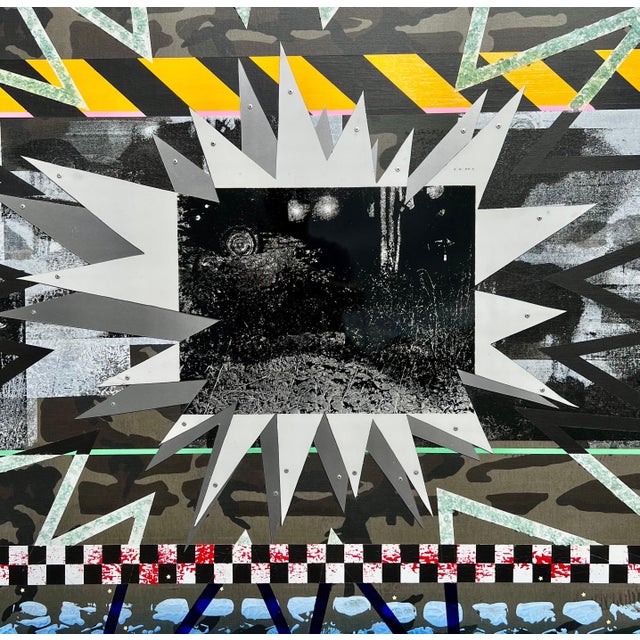 Street Art Ryan Humphrey, Outsider Ryan Humphrey Street Art Collage, Large Painting Jackson Pollock Photo For Sale - Image 3 of 14