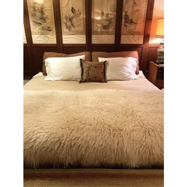 1970s Vintage 1970s Wool Flokati Shag Bed Cover For Sale - Image 5 of 5