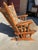 Vintage Solid Wood Windsor-Style Glider Rocking Chair With Tufted Cushions For Sale In San Diego - Image 6 of 9