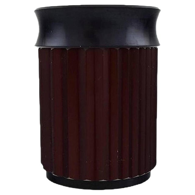 Vintage Metal Container with Lid from Skultuna For Sale