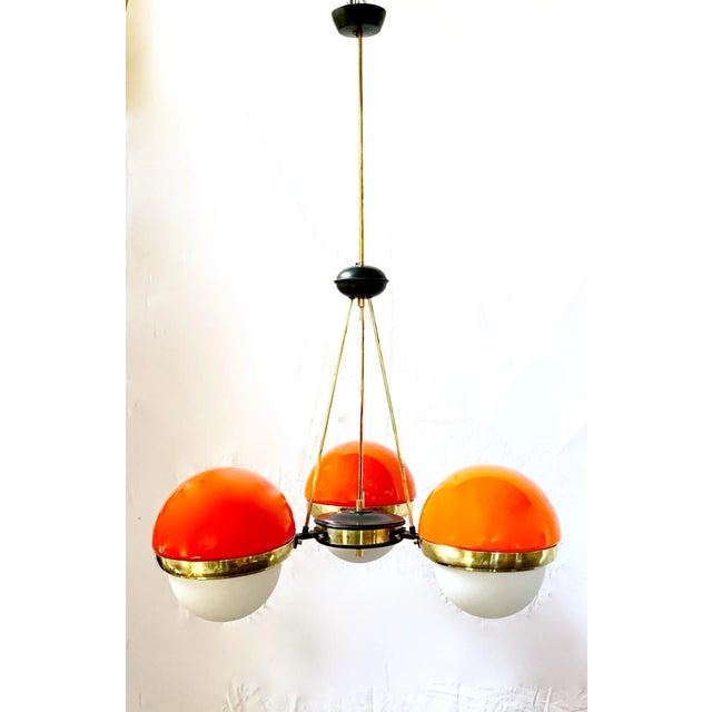 Black Vintage Ceiling Lamp from Stilnovo, 1950s For Sale - Image 8 of 8