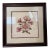 Vintage Framed Cross Stitch Magnolia Open Flower Botanical Art 23"x23" Professionally Framed Needlepoint Embroidery For Sale