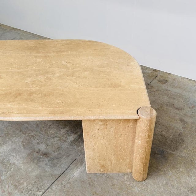 Italian Travertine Coffee Table, 1980s For Sale - Image 6 of 12
