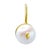 Cat Eye Pearl 18k Gold Hook Earrings, A Pair For Sale In New York - Image 6 of 10