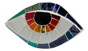 Anti Evil Eye Mosaic #12 Wall Sculpture by Ruth Minola Scheibler