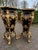 Plastic Late 20thC Italian Baroque Black Gold Pedestals – Pair For Sale - Image 7 of 14