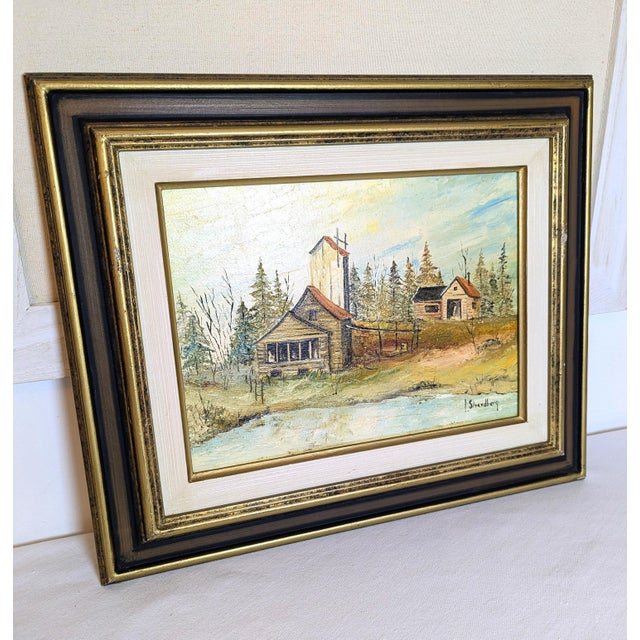 1930s Original Swedish Landscape Oil Painting by John Edmund Strandberg For Sale - Image 4 of 13