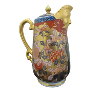 Japanese Arita Ware Old Imari Kisen Kiln Gold Porcelain Figural Water Pitcher