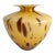 Vintage Italian Hand-Blown Tortoiseshell Glass Vase For Sale