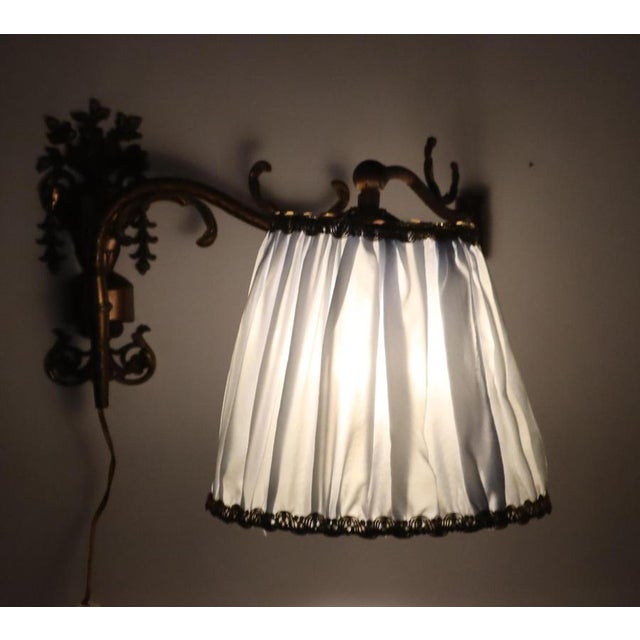 Blue Victorian Gilded Swivel Wall Lamp with Ram's Head and Urn, France, 1880s For Sale - Image 8 of 18
