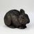 2016 Black Gesso & Raw Graphite Resin Sculpture "Pygmy Rabbit" by Darla Jackson For Sale - Image 4 of 11