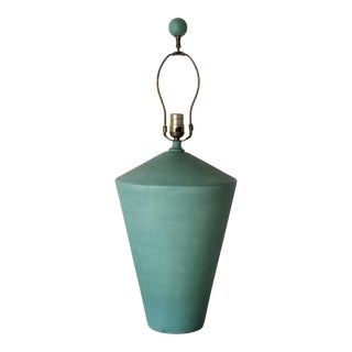 1980s Postmodern Matte Glazed Ceramic Table Lamp For Sale