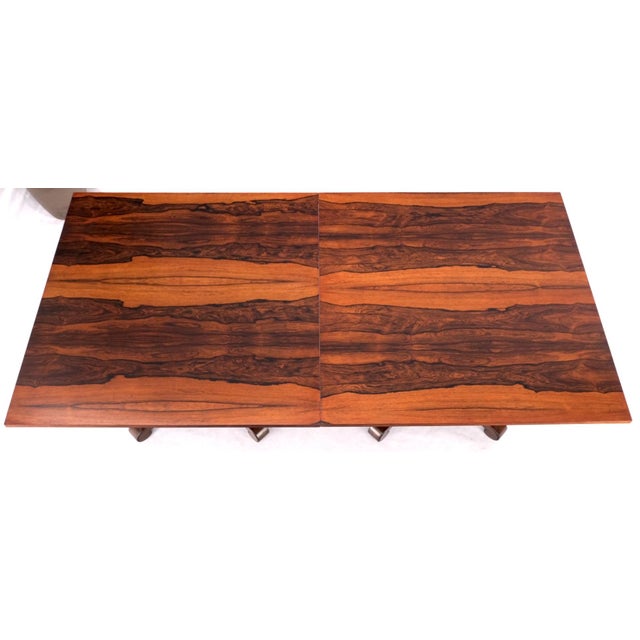 Two Part Rosewood Two Pedestals Dining Table Game Table Mint For Sale - Image 14 of 17