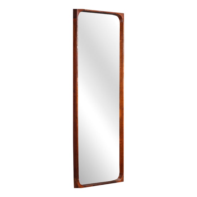 Vintage Danish Mirror in Rosewood by Niels Clausen for NC Mobler, 1960 For Sale