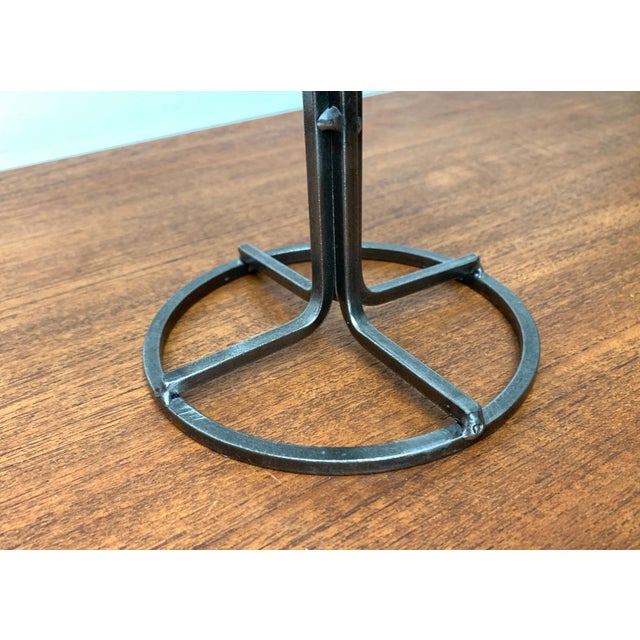 Danish Metal and Glass Candleholder, 1960s For Sale - Image 6 of 18