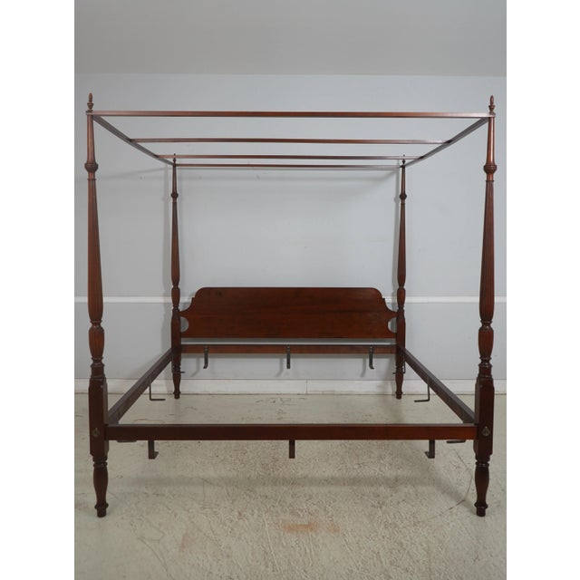 Age: Approx: 30 Years Old Details: Bench Made Hand Crafted High Quality Construction Removable Canopy Top Sheraton Style...