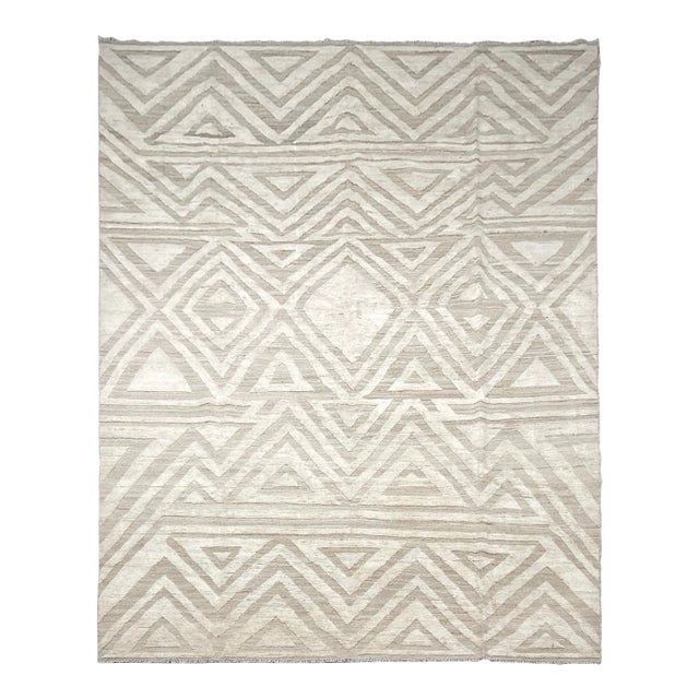 Hand Knotted Navajo Style Wool Rug. 10'04" X 14'04" For Sale