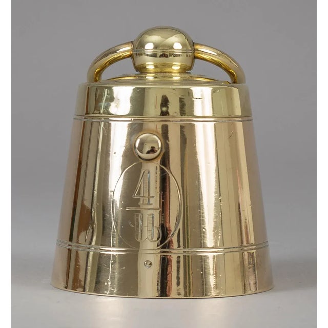 Antique Brass "4 Lb" Weight Inkwell For Sale - Image 10 of 10