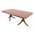 John Widdicomb Georgian Banded Mahogany Double Pedestal Extension Dining Table, Newly Refinished For Sale