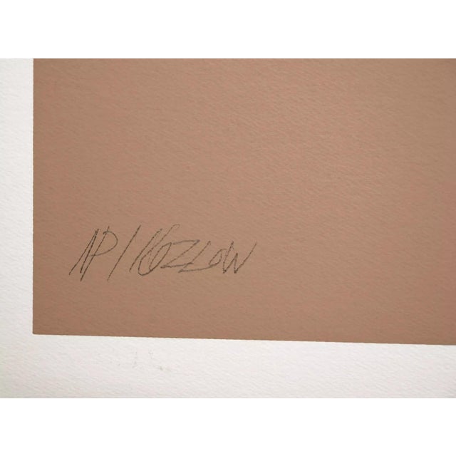 1980s Richard Kozlow Thin Landscape Signed Modernist Serigraph Ap Unframed 1980s For Sale - Image 5 of 6