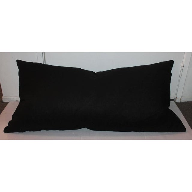 Early 20th Century Monumental Mexican Serape Weaving Bolster Pillow For Sale - Image 4 of 6