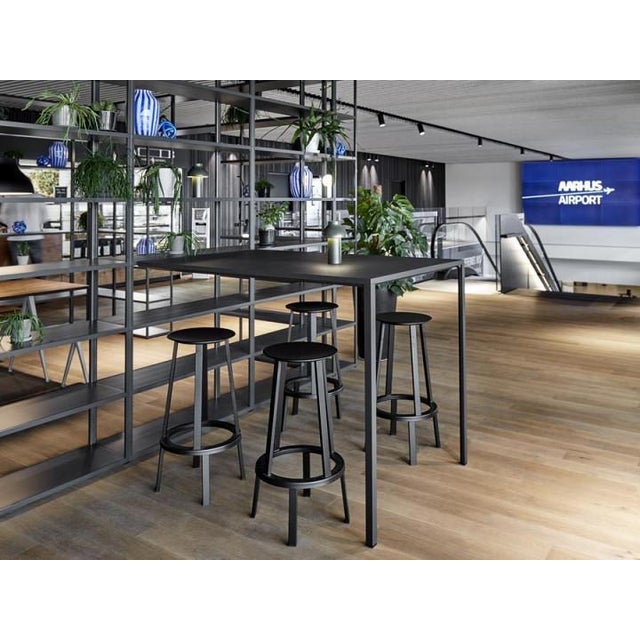 Revolver Bar Stool in Grey For Sale - Image 6 of 9