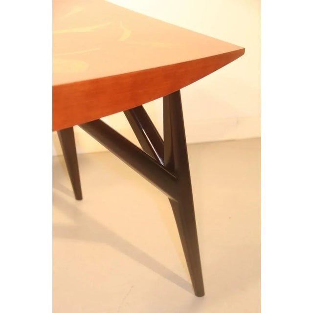 Italian Coffee Table with Wooden Inlays by Luigi Scremin, 1950 For Sale - Image 4 of 18