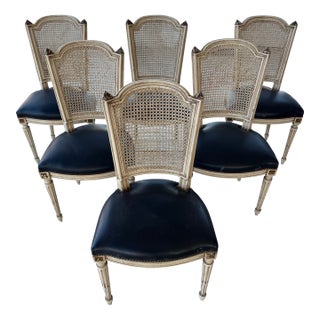 Fine 19th Century French Louis XVI Dining Chairs - Set of 6 For Sale
