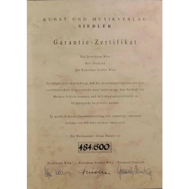 Modern After Egon Schiele, Weiblicher Rückenakt, Original Lithograph For Sale - Image 3 of 5