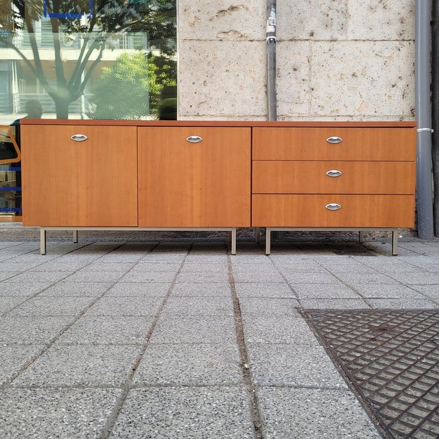 Mid-Century Sideboard in Wood and Steel after George Nelson, 1970s For Sale - Image 4 of 18