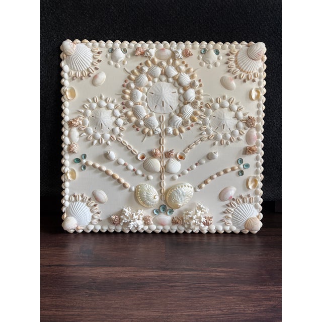 Ivory Shell Panel 19x20”, Coastal Luxury Wall Art Panel For Sale - Image 10 of 10