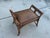 Brown Vintage Palm Beach Woven Rattan and Wood Foot Stool For Sale - Image 8 of 12