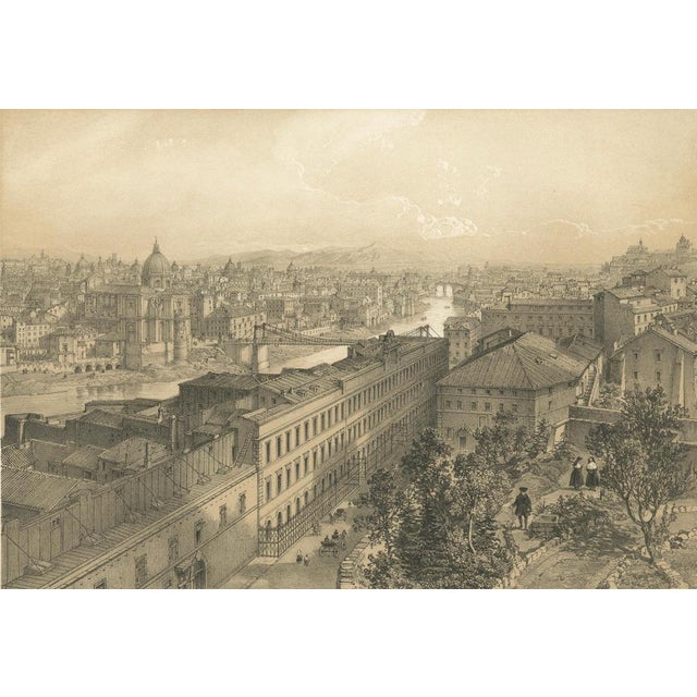Rome Panorama from Monte Gianicolo, 1869, Paper For Sale - Image 4 of 11