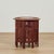 Impressive pair of antique Anglo Indian stands or tables crafted in teak having round tops with floral brass string inlays...