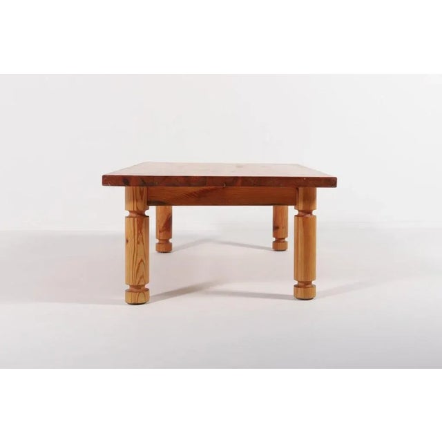 Pine Coffee Table by Sven Larsson, Sweden, 1960s For Sale - Image 4 of 8