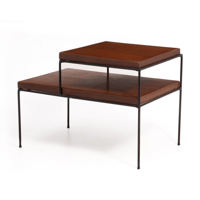 1950s Paul McCobb Planner Group Iron Leg Tiered Side End Table Mid Century 1950s For Sale - Image 5 of 13